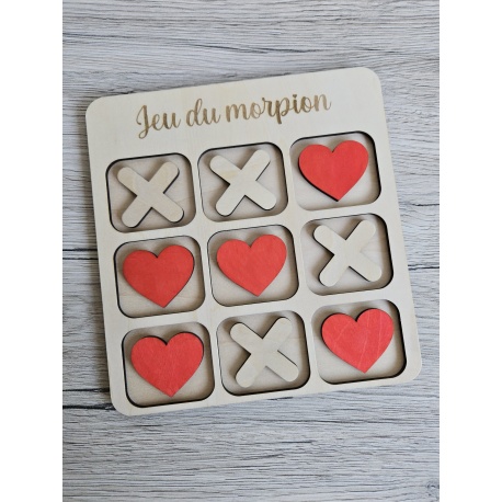 Jeu du morpion en bois