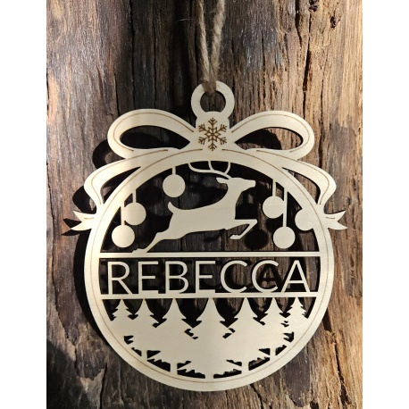 Boule de Noël personnalisée à suspendre