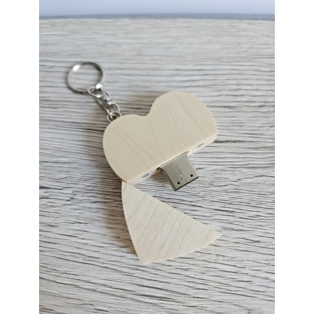 Porte-clés usb cœur à personnaliser