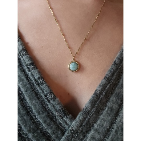 Collier pendentif pierre naturelle