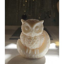 Bougie Hibou sur la Lune