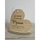 Coeur Maman en bois