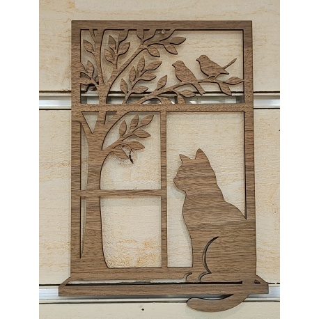 Cadre chat solitaire